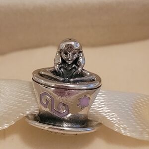 SOLD!-Authentic Pandora Disney Parks Alice in Wonderland Teacup Bracelet Charm